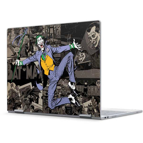 DC Comics The Joker Vintage Action pose pattern Pixelbook Skin