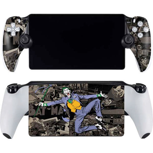 DC Comics The Joker Vintage Action pose pattern PlayStation Portal Remote Player Skin