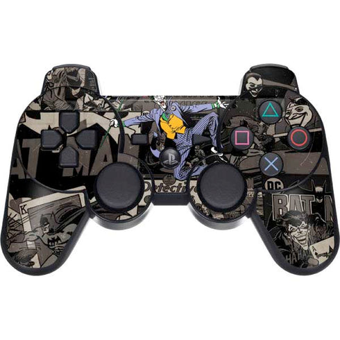 DC Comics The Joker Vintage Action pose pattern PS3 Dual Shock wireless controller Skin