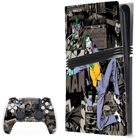 DC Comics The Joker Vintage Action pose pattern PS5 Pro Bundle Skin