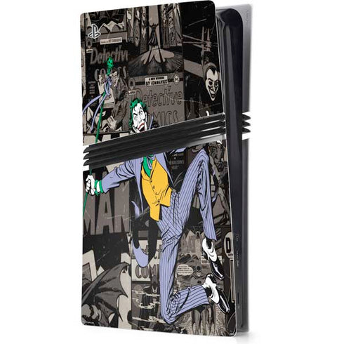 DC Comics The Joker Vintage Action pose pattern PS5 Pro Console Skin