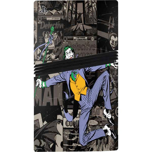 DC Comics The Joker Vintage Action pose pattern PS5 Pro Console Skin