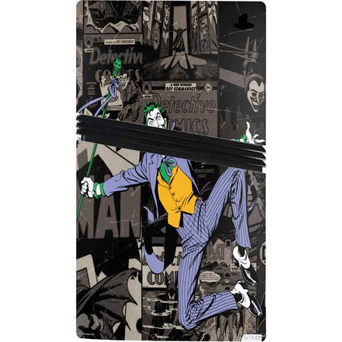 DC Comics The Joker Vintage Action pose pattern PS5 Pro Console Skin