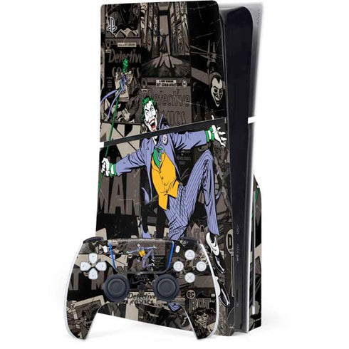 DC Comics The Joker Vintage Action pose pattern PlayStation PS5 Skins