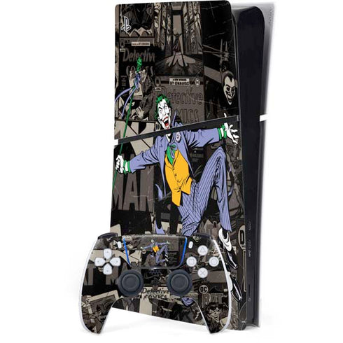 DC Comics The Joker Vintage Action pose pattern PlayStation PS5 Skins