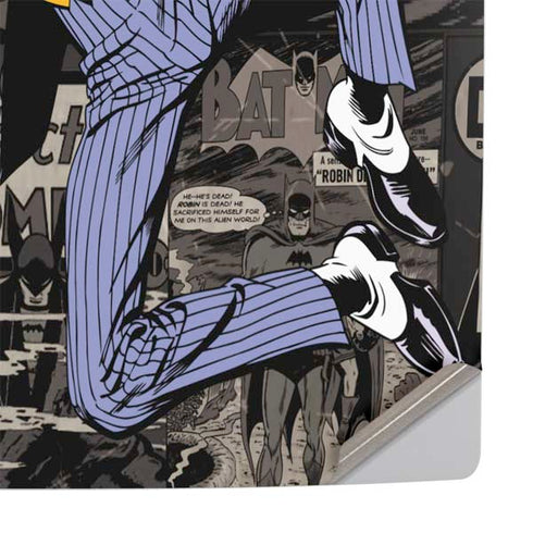 DC Comics The Joker Vintage Action pose pattern PS5 Slim Digital Edition Console Skin