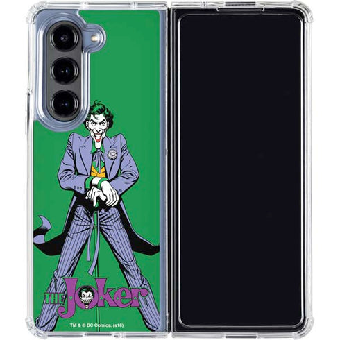 DC Comics The Joker Classic Art Pose Galaxy Z Fold5 5G Clear Case