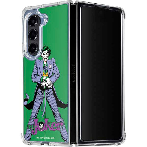DC Comics The Joker Classic Art Pose Galaxy Z Fold5 5G Clear Case