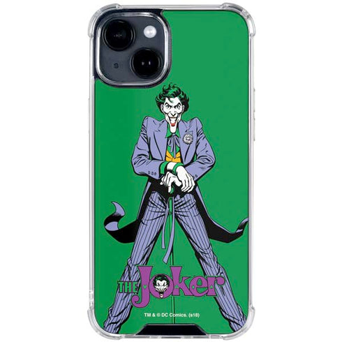 DC Comics The Joker Classic Art Pose iPhone 15 Clear Case