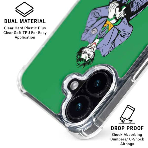 DC Comics The Joker Classic Art Pose iPhone 16 Plus Clear Case