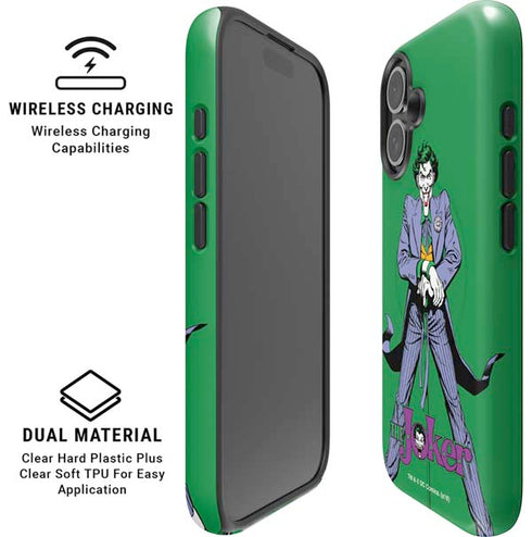 DC Comics The Joker Classic Art Pose iPhone 16 Plus Magsafe Impact Case