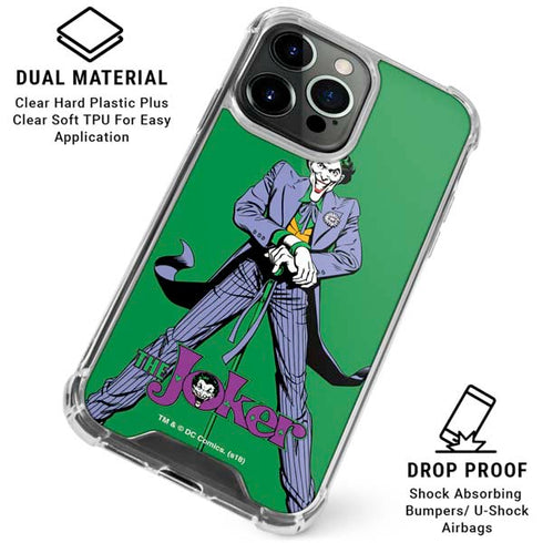 DC Comics The Joker Classic Art Pose iPhone 16 Pro Max Clear Case