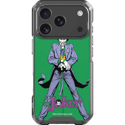 DC Comics The Joker Classic Art Pose iPhone 18 Pro Clear Case