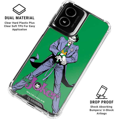 DC Comics The Joker Classic Art Pose Moto G Power 5G (2024) Clear Case