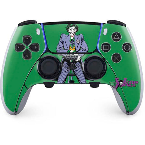 DC Comics The Joker Classic Art Pose PS5 DualSense Edge Pro Controller Skin