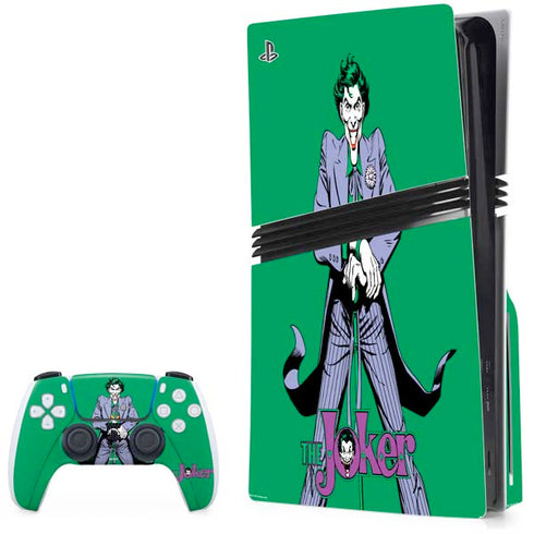 DC Comics The Joker Classic Art Pose PS5 Pro Disk Bundle Skin