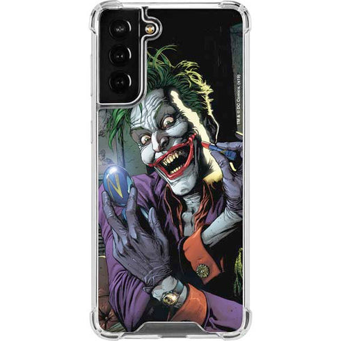 DC Comics The Joker Put on a Smile Galaxy S21 FE Clear Case
