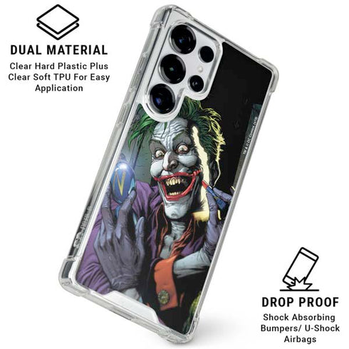 DC Comics The Joker Put on a Smile Galaxy S25 Ultra Clear Case