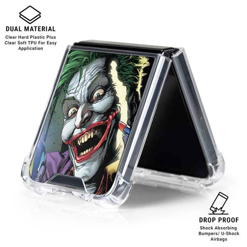 DC Comics The Joker Put on a Smile Galaxy Z Flip6 Clear Case