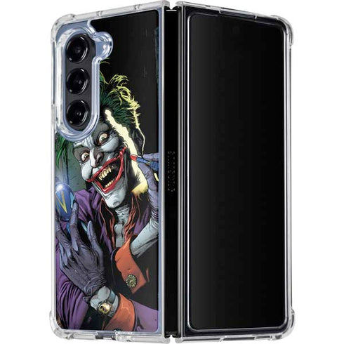 DC Comics The Joker Put on a Smile Galaxy Z Fold5 5G Clear Case