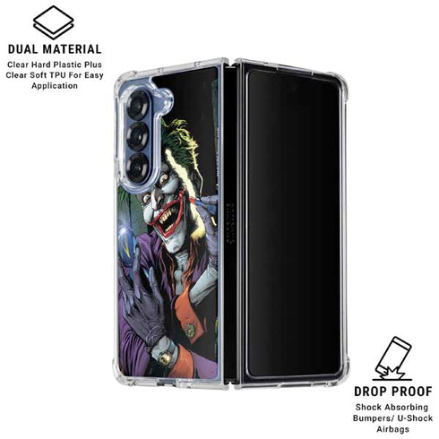 DC Comics The Joker Put on a Smile Galaxy Z Fold6 Clear Case