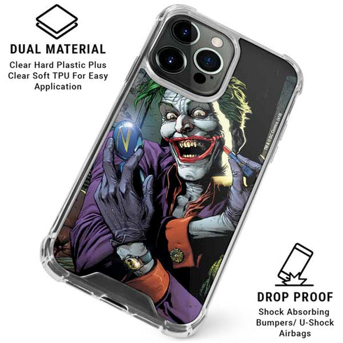 DC Comics The Joker Put on a Smile iPhone 15 Pro Max Clear Case