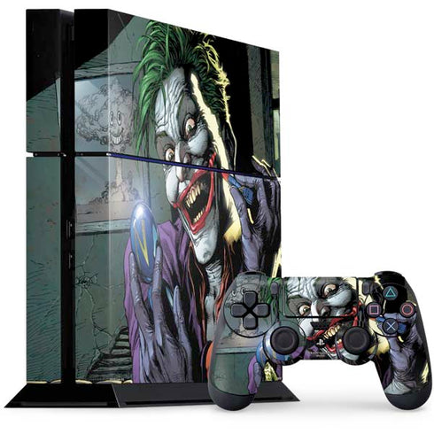DC Comics The Joker Put on a Smile PS4 Console and Controller Bundle Skin