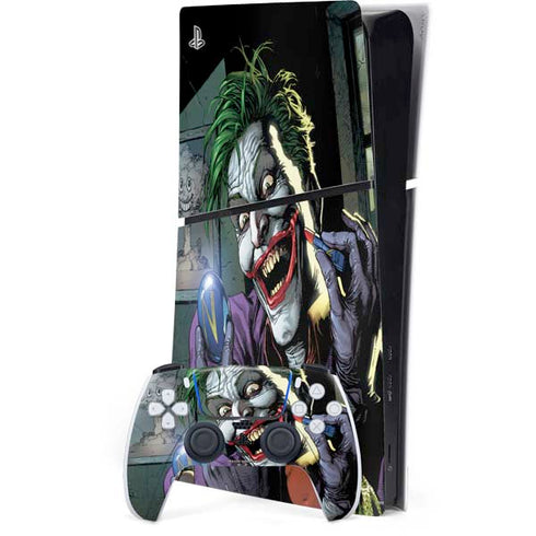 DC Comics The Joker Put on a Smile PS5 Slim Digital Edition Bundle Skin