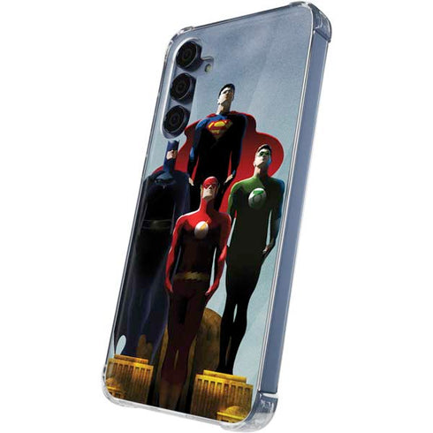Justice League Standing Pose Team Galaxy A35 5G Clear Case