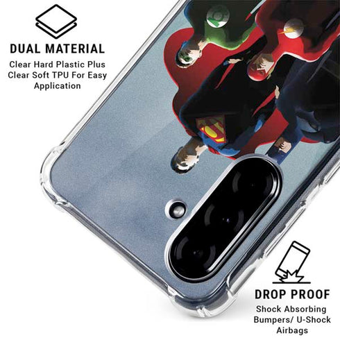 Justice League Standing Pose Team Galaxy A36 5G Clear Case