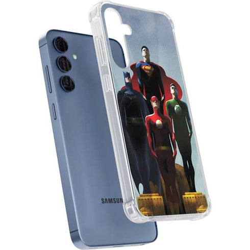 Justice League Standing Pose Team Galaxy A55 5G Clear Case