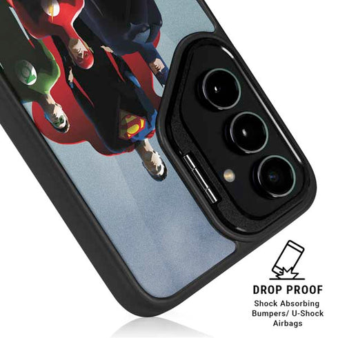 Justice League Standing Pose Team Galaxy S25 Plus Kickstand Case