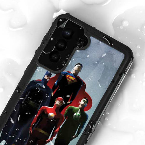Justice League Standing Pose Team Galaxy S24 Plus Waterproof Case