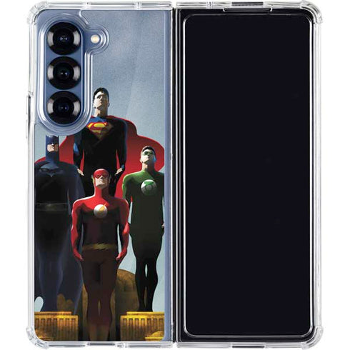 Justice League Standing Pose Team Galaxy Z Fold6 Clear Case