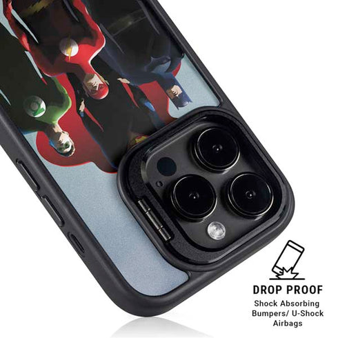 Justice League Standing Pose Team iPhone 14 Pro Kickstand Case