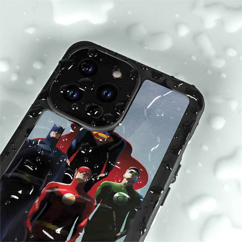 Justice League Standing Pose Team iPhone 15 Pro Waterproof Case