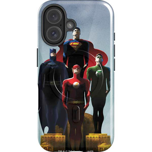 Justice League Standing Pose Team iPhone 16 Magsafe Impact Case
