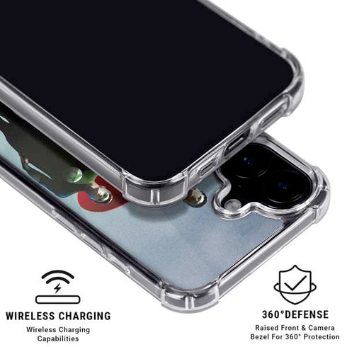 Justice League Standing Pose Team iPhone 16 Plus Clear Case