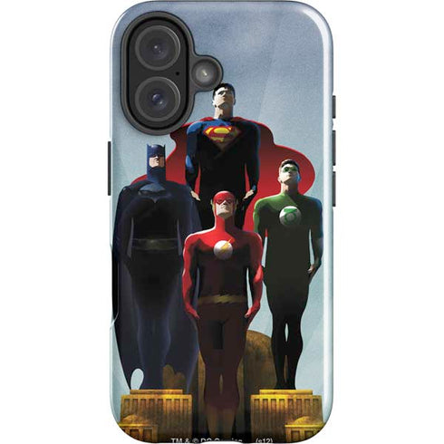 Justice League Standing Pose Team iPhone 16 Plus Impact Case