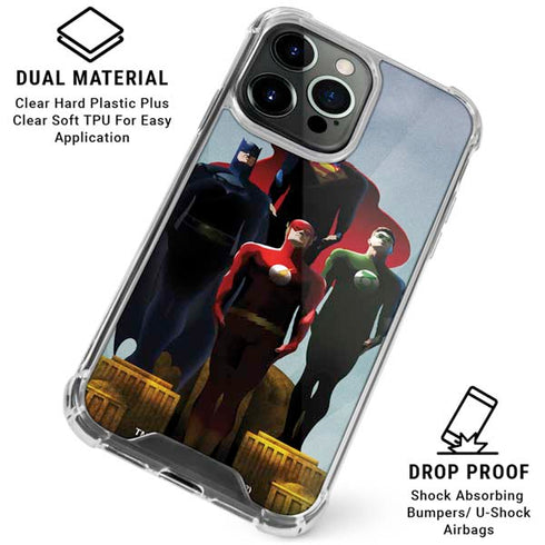 Justice League Standing Pose Team iPhone 16 Pro Clear Case