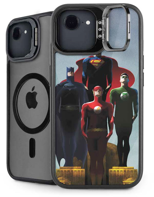 Justice League Standing Pose Team iPhone 16e Kickstand Case
