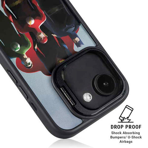 Justice League Standing Pose Team iPhone 16e Kickstand Case