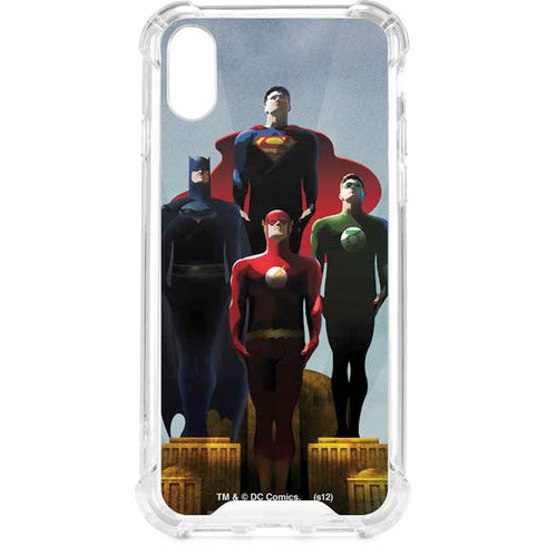 Justice League Standing Pose Team iPhone XS Clear Case