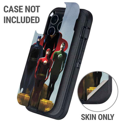 Justice League Standing Pose Team Otterbox Defender iPhone Skin
