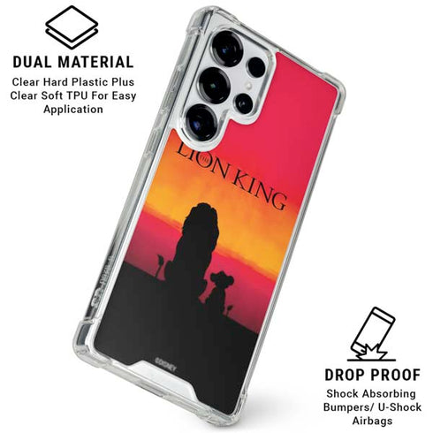 Disney The Lion King Movie Poster Art Galaxy S25 Ultra Clear Case
