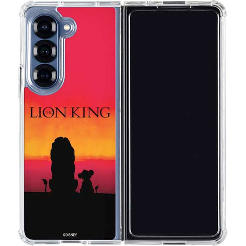 Disney The Lion King Movie Poster Art Galaxy Z Fold7 Clear Case