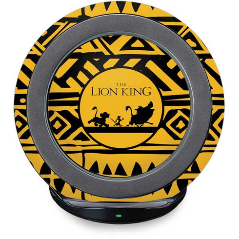 Disney The Lion King Simba Timon and Pumba Tribal Print Fast Charge Wireless Charging Stand Skin
