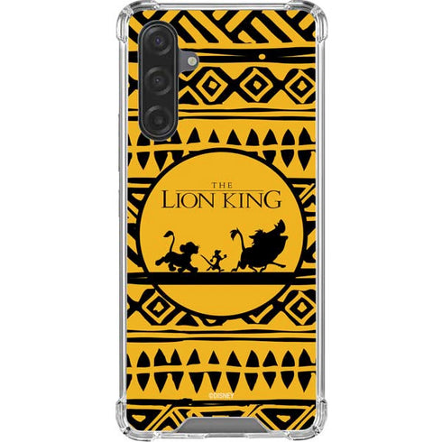 Disney The Lion King Simba Timon and Pumba Tribal Print Galaxy A17 Clear Case