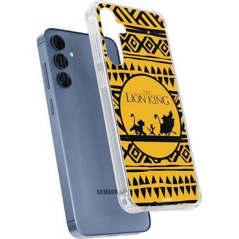 Disney The Lion King Simba Timon and Pumba Tribal Print Galaxy A35 5G Clear Case
