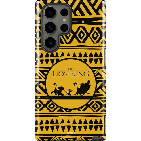 Disney The Lion King Simba Timon and Pumba Tribal Print Galaxy S23 Ultra Pro Case